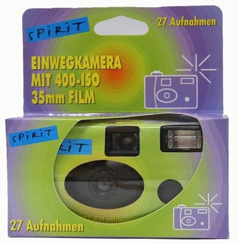 Einwegkamera Spirit mit Blitz 400 ASA 27 Aufnahmen