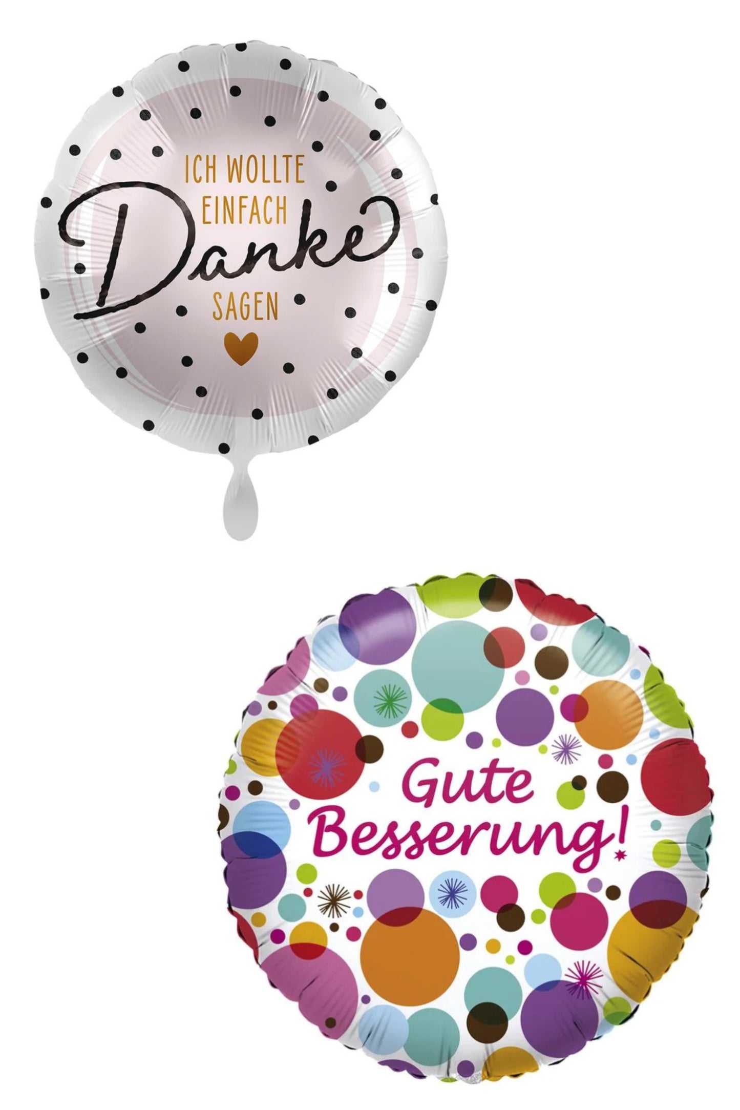 Luftballon - Danke / G. Besserung - Folie 43-86cm inkl. Heliumfüllung