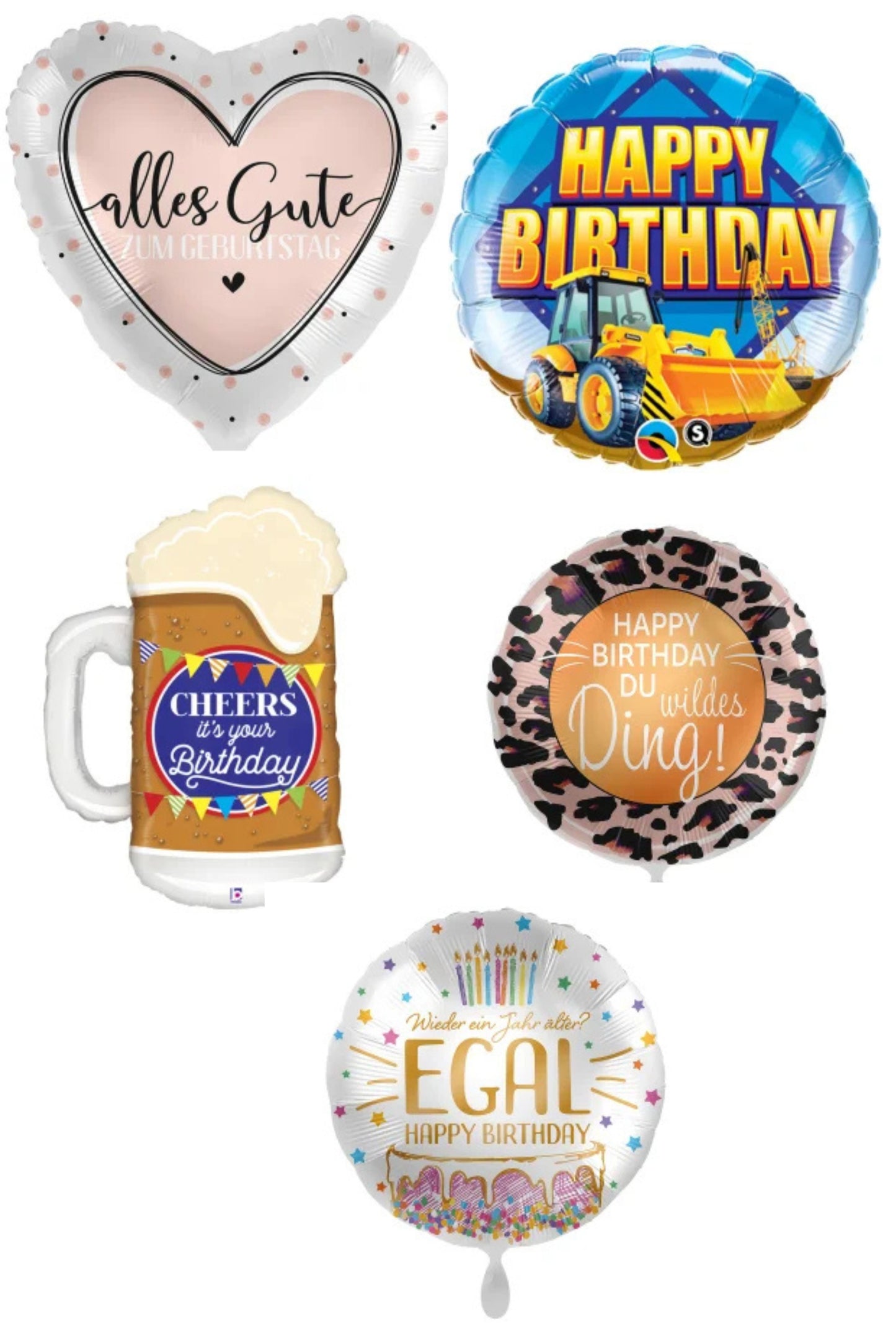 Luftballon - Geburtstag - Folie 43-86 cm inkl. Heliumfüllung