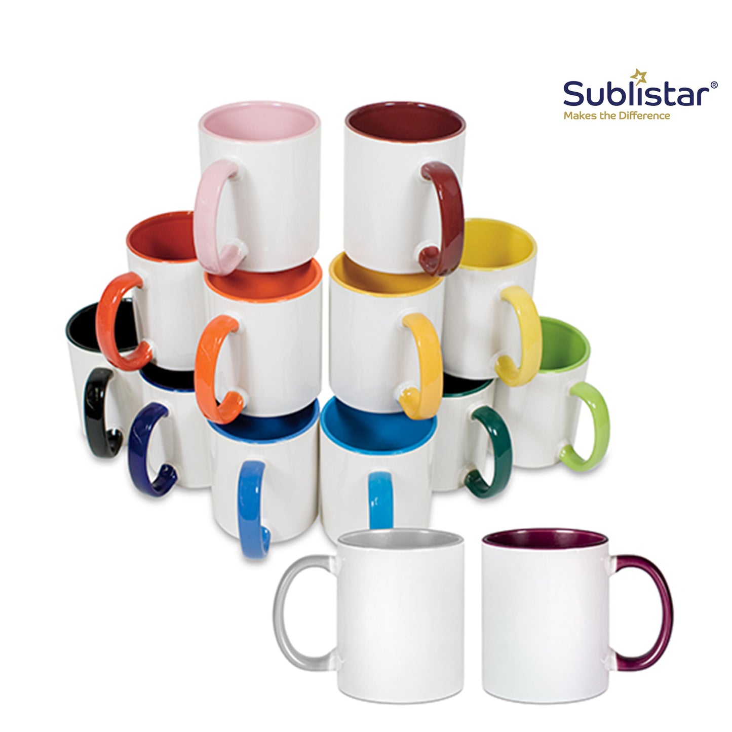 Keramiktasse TWO-TONES farbig