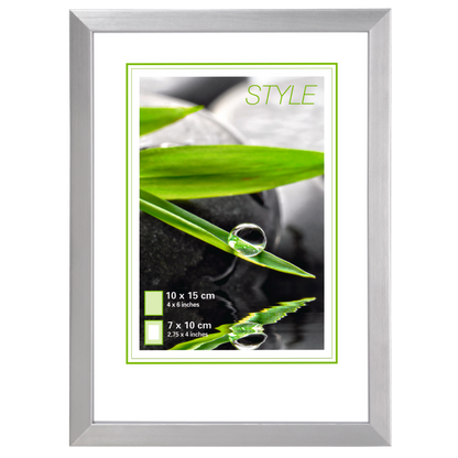 Style by Hama Kunststoffrahmen "Lindau", Silber, 10x15 cm - 40x50 cm