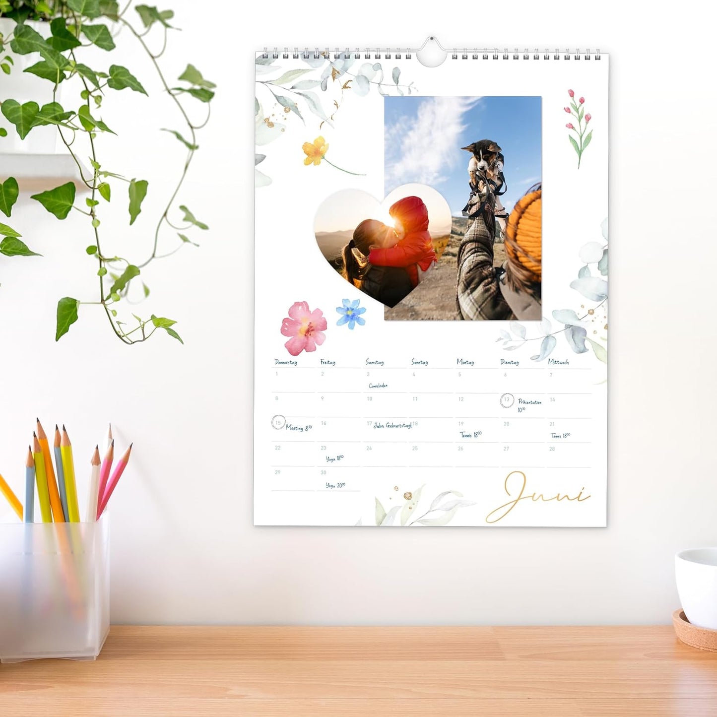 Bastelkalender A4+ ohne Jahr, immerwährend [Blattgold]