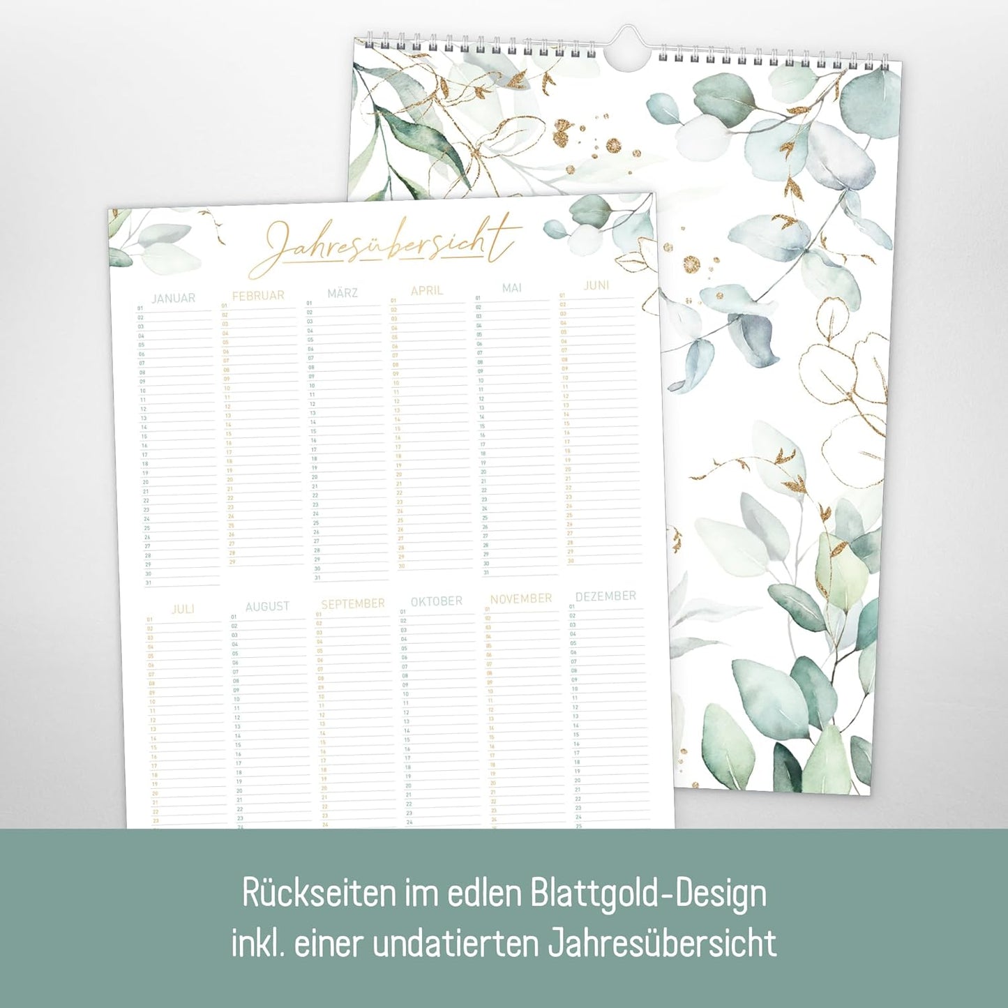 Bastelkalender A4+ ohne Jahr, immerwährend [Blattgold]