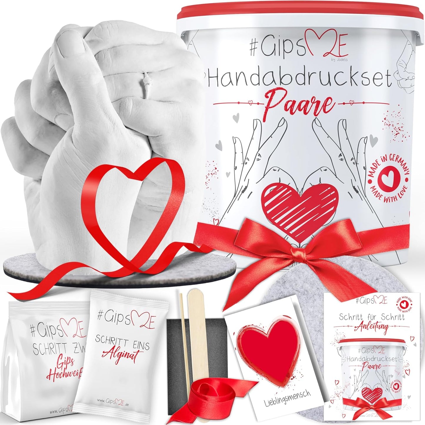 3D Handabdruck Set für Paare – Gipsabdruck Hände