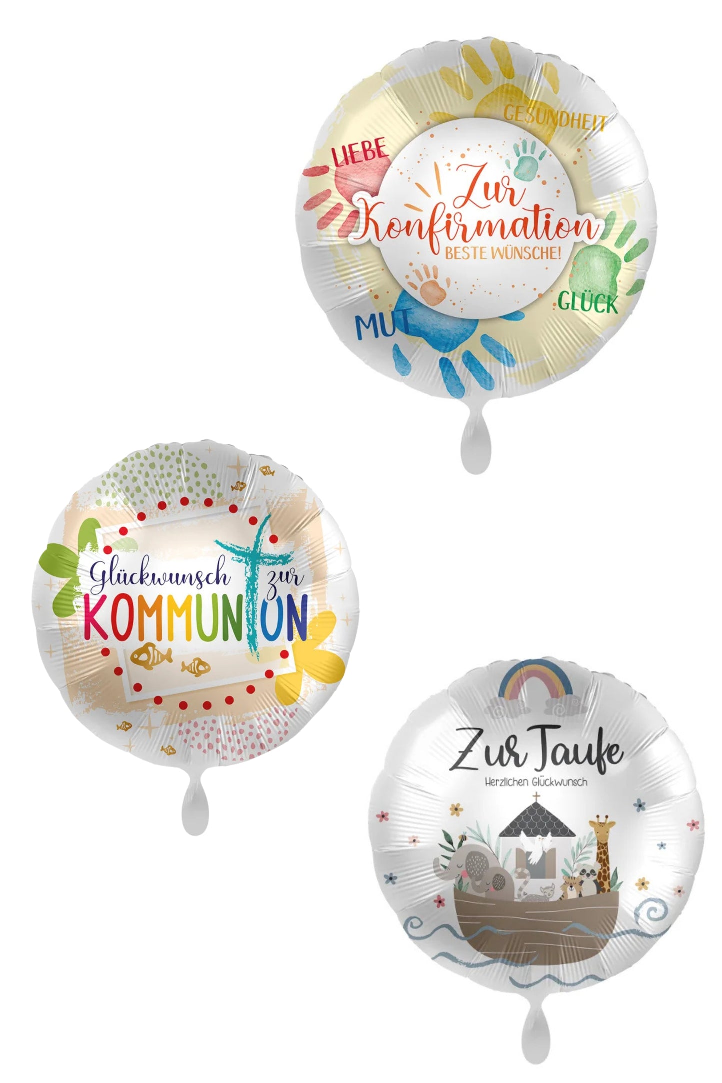 Luftballon - Taufe/Kommunion/Konfirmation - Folie 43-86 cm inkl. Heliumfüllung